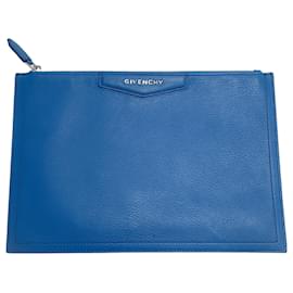 Autre Marque-Bolsa Antigona de couro índigo Givenchy-Azul