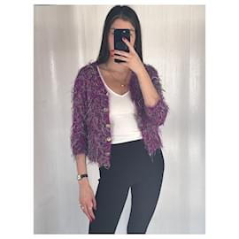 Valentino Garavani-Cardigan duveteux violet Valentino-Autre