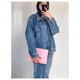 Calvin Klein-calvin klein pink snake clutch-Pink