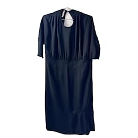 Prada-Schwarzes Kleid mit offenem Rücken von Prada-Silber