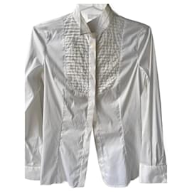 Emporio Armani-Chemise de smoking blanche Giorgio Armani-Blanc