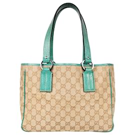 Gucci-Gucci Abbey Shopper-Tasche mit GG-Monogramm-Beige