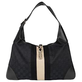 Gucci-Gucci GG Monogram Jackie Shoulder Bag-Black