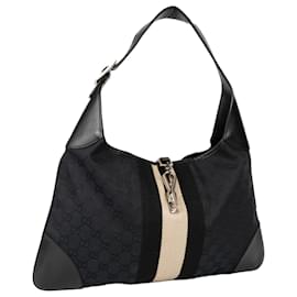 Gucci-Gucci GG Monogram Jackie Shoulder Bag-Black