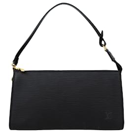Louis Vuitton-Louis Vuitton Black Epi Leather Pochette Accessoire-Black