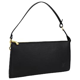 Louis Vuitton-Louis Vuitton Black Epi Leather Pochette Accessoire-Black