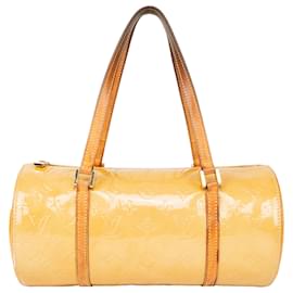 Louis Vuitton-Louis Vuitton Vernis Monogram Papillon Shoulder Bag-Yellow