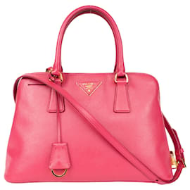 Prada-Prada Saffiano Lux Leather Promenade Pink-Pink