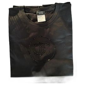 CHANEL TOP NEGRO CC FIRMA / TALLA L / NUEVO Negro