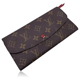 Louis Vuitton-Emilie Continental-Geldbörse aus Canvas mit Monogramm Rot-Braun