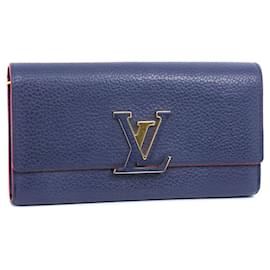 Louis Vuitton-Louis Vuitton Portefeuille Capucines Leather Long Wallet M63739 in good condition-Other