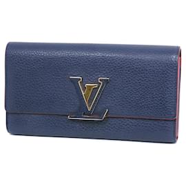 Louis Vuitton-Cartera larga de piel Louis Vuitton Portefeuille Capucines M63739 en buen estado-Otro