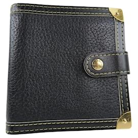 Louis Vuitton-Louis Vuitton Compact Zip Wallet Leather Short Wallet M91828 in fair condition-Other