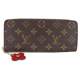 Louis Vuitton-Louis Vuitton Portefeuille Clemence Canvas Lange Geldbörse M62940 in guter Kondition-Andere