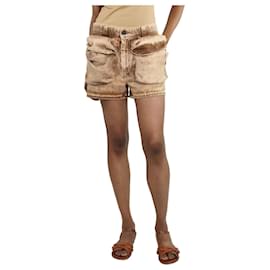 Miu Miu-Shorts jeans marrom com bolsos frontais - tamanho UK 4-Marrom
