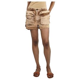 Miu Miu Brown front pockets denim shorts - size UK 4 Brown
