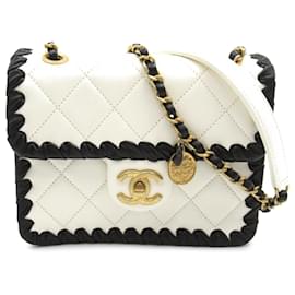 Chanel-Chanel White Mini calf leather Braided My Own Frame Flap-White
