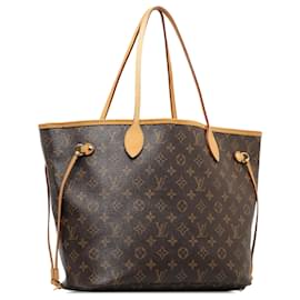 Louis Vuitton-Louis Vuitton Brown Monogram Neverfull MM-Marrone