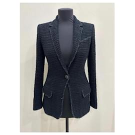 Chanel-CC Jewel Buttons Black Tweed Jacket-Black