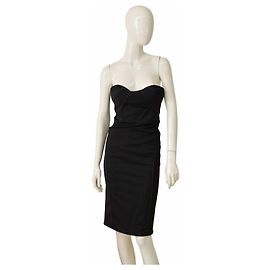 Dsquared2 Black Wool Dress Black