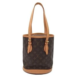 Louis Vuitton-Louis Vuitton Bucket PM Canvas Tote Bag M42238 in good condition-Other