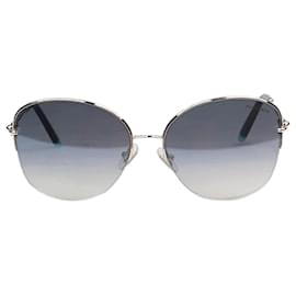 Tiffany & Co-Gafas de sol sombreadas de metal dorado-Dorado