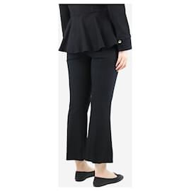 The row-Black elasticated waist pleated trousers - size UK 12-Black