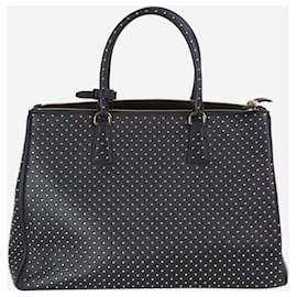 Prada-Black XL Galleria studded leather bag-Black
