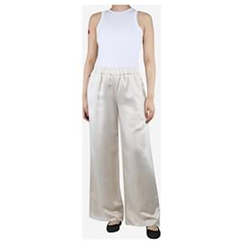 Autre Marque-Pantalon large en satin neutre - taille S-Autre