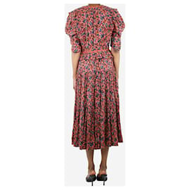 Ulla Johnson-Robe midi à volants florale Teracotta - taille UK 6-Orange