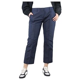 Prada Pantaloni in misto seta blu navy - taglia UK 12 Blu navy