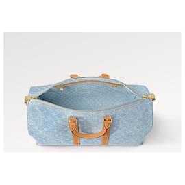 Louis Vuitton-LV Keepall Denim blu 45 nuovo-Blu