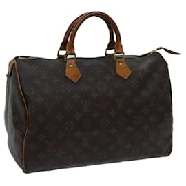 Louis Vuitton-Louis Vuitton Monogram Speedy 35 Hand Bag M41524 LV Auth 70808-Monogram