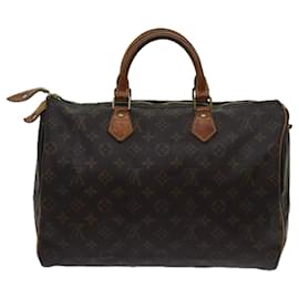 Louis Vuitton-Louis Vuitton Monogram Speedy 35 Hand Bag M41524 LV Auth 70808-Monogram