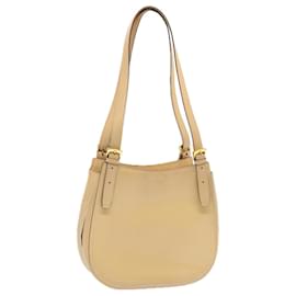 Céline-CELINE Shoulder Bag Leather Beige Auth 70575-Beige