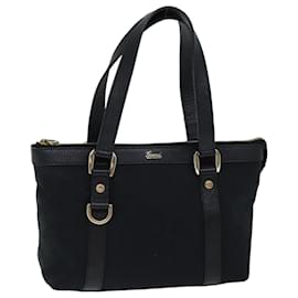 Gucci-Bolso de mano GUCCI GG Canvas Abbey Negro 141471 Auth FM3330-Negro