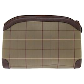 Autre Marque-Burberrys Nova Check Pochette Tela Marrone Auth bs13397-Marrone