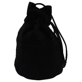 Prada-PRADA Purse Shoulder Bag Suede Black Auth bs13201-Black