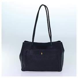 Bally-BALLY Borsa a Mano in Pelle 2Imposta Black Navy Auth yb527-Nero,Blu navy