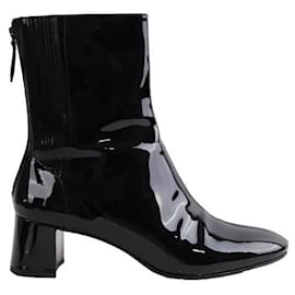 Aquazzura-Patent leather boots-Black