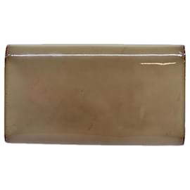 Louis Vuitton-LOUIS VUITTON Portefeuille Louise Cartera Charol Dunne M61318 Auth hk1249-Beige,Otro