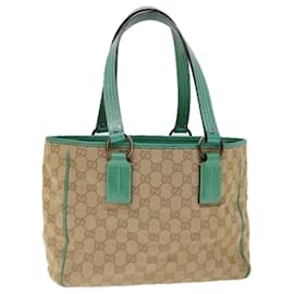 Gucci-GUCCI GG Canvas Hand Bag Beige 113019 auth 70124-Beige