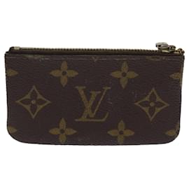 Louis Vuitton-LOUIS VUITTON Monogram Pochette Cles Coin Purse M62650 LV Auth 70693-Monogram