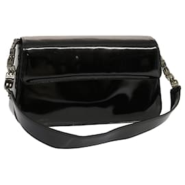 Bally-BALLY Shoulder Bag Enamel Black Auth bs13429-Black