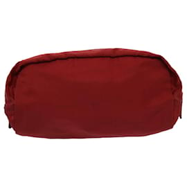 Prada-PRADA Pochette Nylon Rouge Auth ac2907-Rouge