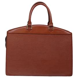 Louis Vuitton-LOUIS VUITTON Epi Riviera Hand Bag Brown M48183 LV Auth ki4331-Brown