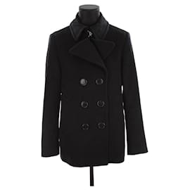Burberry-Manteau en laine-Noir