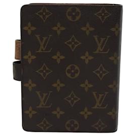 Louis Vuitton-LOUIS VUITTON Monogramm Agenda MM Tagesplaner Cover R20105 LV Auth-ac2854-Monogramm