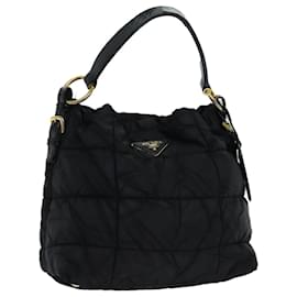 Prada-PRADA Shoulder Bag Nylon Black Auth 70387-Black