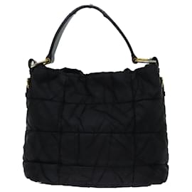 Prada-PRADA Shoulder Bag Nylon Black Auth 70387-Black